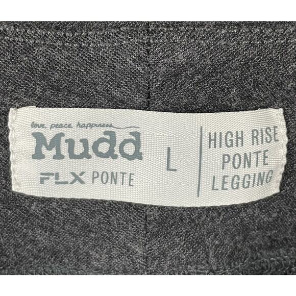 Mudd High Rise Ponte Leggings Gray Size Large - Picture 2 of 10